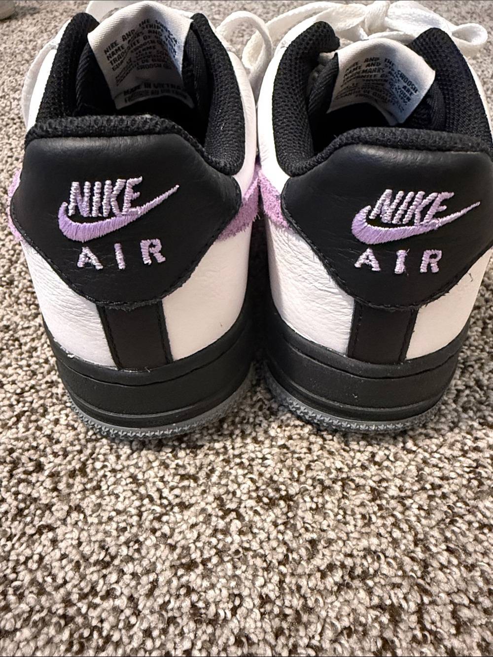 Nike Air Force 1 Sneakers — Black, Purple & White - Picture 3 of 5